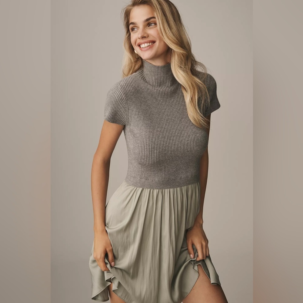 NWT Size XL - The Thea Short Sleeve Twofer Mini Dress